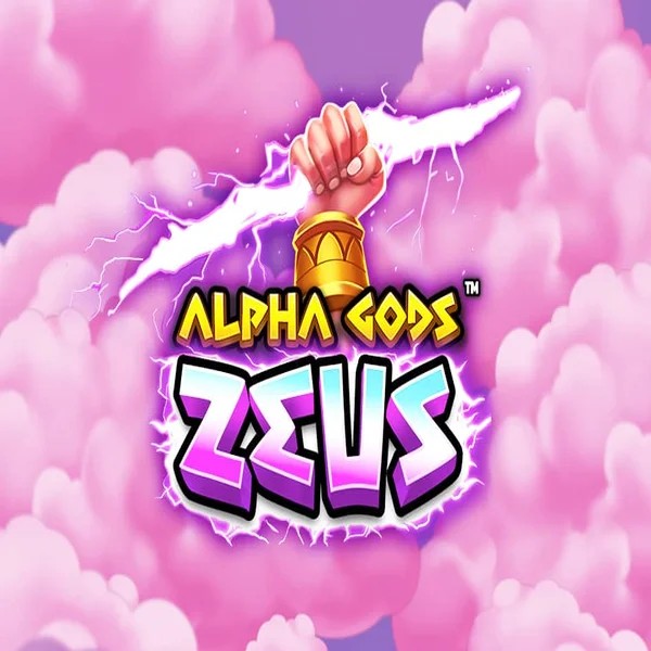 Alpha Gods Zeus slot logo by PearFiction Studios at Magius Casino