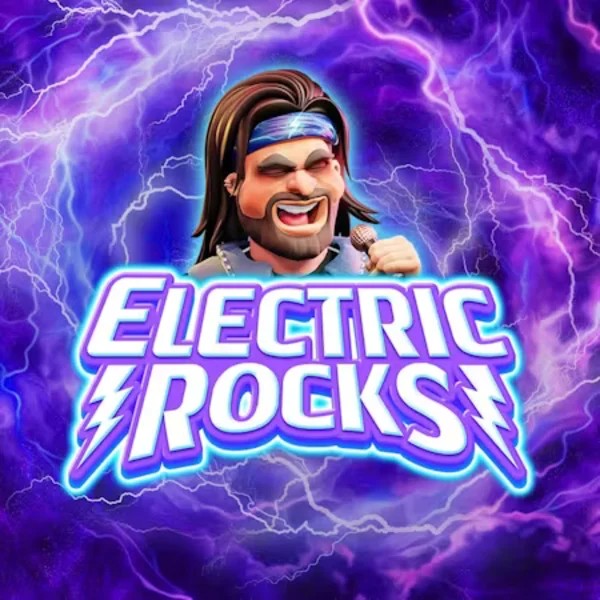 Electric Rocks slot logo by Inspired Gaming at Magius Casino